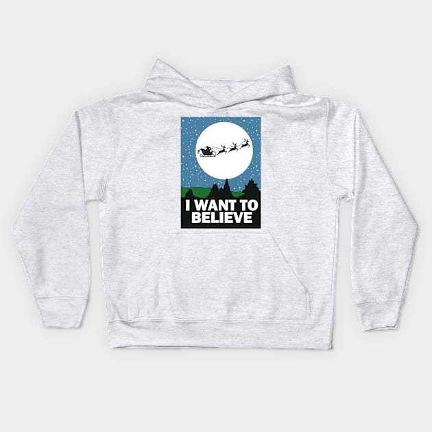 I WANT TO BELIEVE Kids Hoodie by crashboomlove